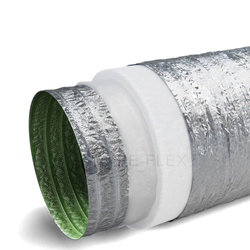 Izolowany przewód wentylacyjny PEFLEX Premium 254/25mm z mikroperforacją i warstwą antybakteryjną [10mb]