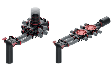 HEATPEX ARIA CONNECT Łącznik dwukielichowy do rury 90mm z kompletem 2szt uszczelek