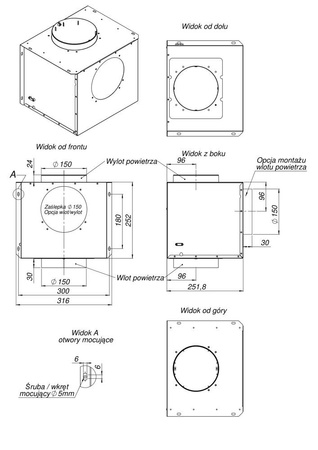 GLOBALO Turbina okapowa wewnętrzna TW 3.1