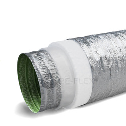 Izolowany przewód wentylacyjny PEFLEX Premium 203/25mm z mikroperforacją i warstwą antybakteryjną [10mb]