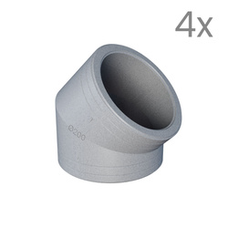 PEFLEX Kolano wentylacyjna EPS 2.0 45/200mm (4szt)
