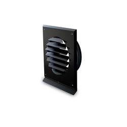 PEFLEX Czerpnia/wyrzutnia powietrza 160 z okapnikiem czarna