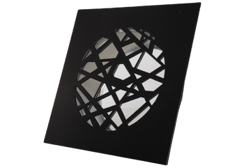 Kratka do rekuperacji ozdobna 160mm Pajęczyna kwadrat czarna