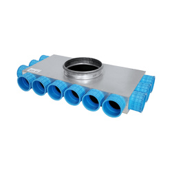 VENTIFLEX Rozdzielacz 12-króćcowy DN90, z odejściem DN 200