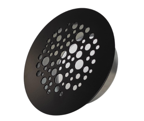 Kratka do rekuperacji ozdobna 125mm Bąble okrągła czarna