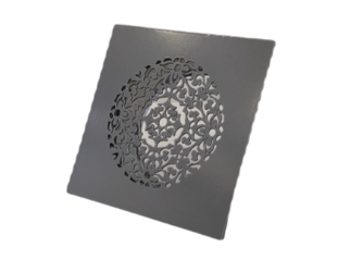 Kratka do rekuperacji ozdobna 125mm Batman kwadrat szary