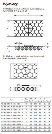 Alnor Rozdzielacz FLX-EPP 12x75/200mm (3-6-3-0)