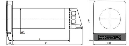 Rekuperator ścienny Blauberg Freshpoint 200-E