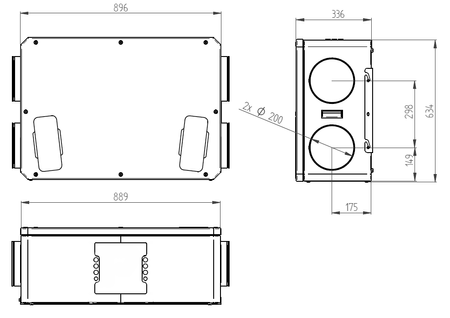 Rekuperator izzi H.302 ERV STANDARD z wymiennikiem entalpicznym