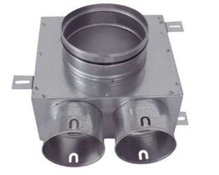 VENTIFLEX Skrzynka rozprężna 2-króćcowa, z odejściem DN125