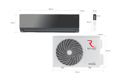 Klimatyzator ścienny Rotenso ELIS 2,6kW X komplet