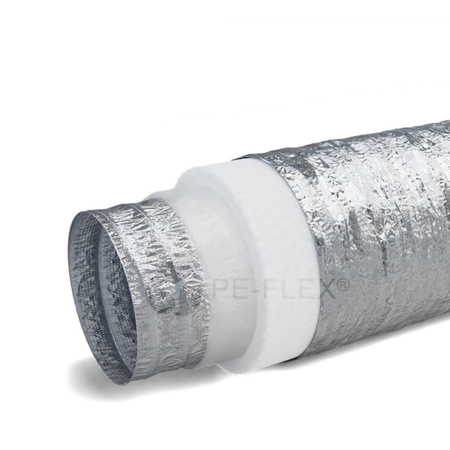 Izolowany przewód wentylacyjny PEFLEX Premium 165/25mm z mikroperforacją [10mb]