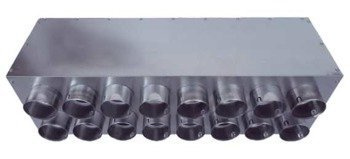 VENTIFLEX Rozdzielacz 16-króćcowy, z odejściem DN200, przelotowy