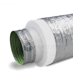 Izolowany przewód wentylacyjny PEFLEX Premium 203/50mm z mikroperforacją i warstwą antybakteryjną [10mb]