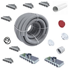 Zestaw podstawowy 50mm do samodzielnego montażu rekuperacji - dom ok. 130m2