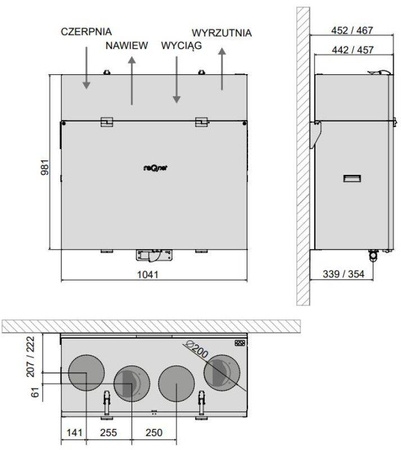 Rekuperator reQ V.550 ERV z wymiennikiem entalpicznym