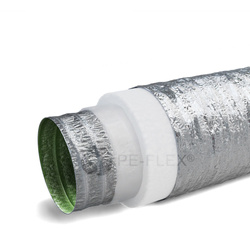 Izolowany przewód wentylacyjny PEFLEX Premium 165/25mm z mikroperforacją i warstwą antybakteryjną [10mb]