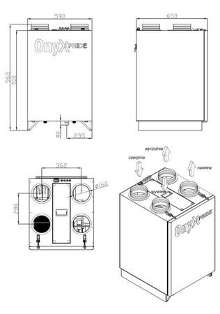 Rekuperator Frapol ONYX Pride 400 