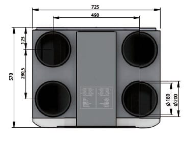 Rekuperator AERISnext 450 L/R VV ST ERV (entalpiczny)