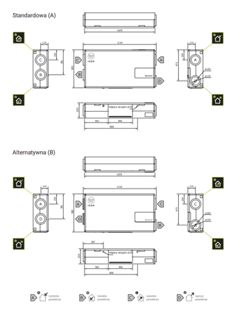 Rekuperator Rotenso Wentilo Icon IC120 E1 entalpiczny