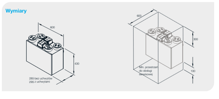 Rekuperator WAVIN VENTIZA HRU 220V L/R entalpiczny