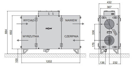 Rekuperator reQ H.400 ERV z wymiennikiem entalpicznym